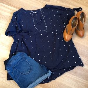 Isabel Maternity Navy Blue Blouse